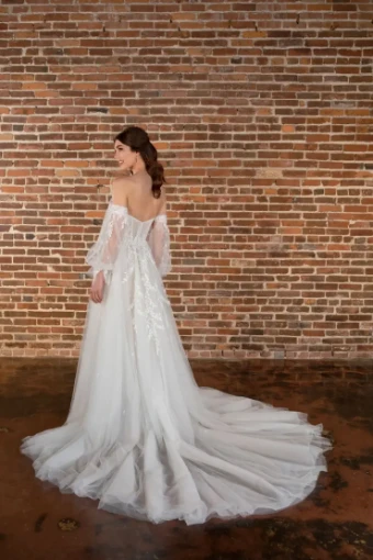 Essense of Australia Style #D3787 #10 (IV-RUM) IVORY LACE TULLE AND ROYAL ORGANZA OVER RUM GOWN thumbnail