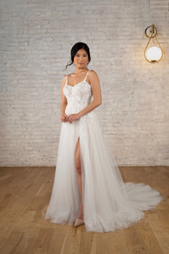 Stella York Style #7790 #8 (IV-AL) Ivory Lace and Tulle over Almond Gown thumbnail