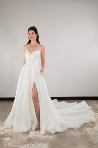 Essense of Australia Style #D3941 #10 (IV-IV) IVORY LUXE ORGANZA OVER IVORY GOWN thumbnail