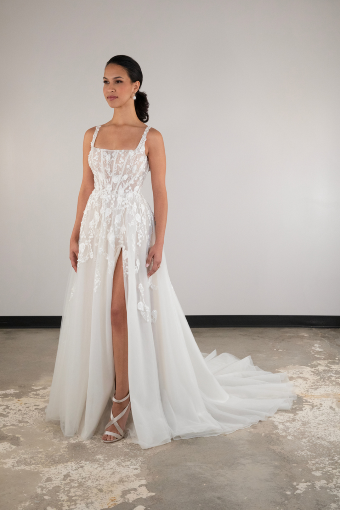 Essense of Australia Style #D4030 #10 (IV-RUM) IVORY LACE TULLE AND ROYAL ORGANZA OVER RUM GOWN thumbnail