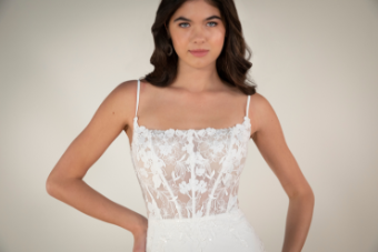Stella York Style #7868 #11 (IV-PI) IVORY LACE OVER PURE IVORY GOWN thumbnail