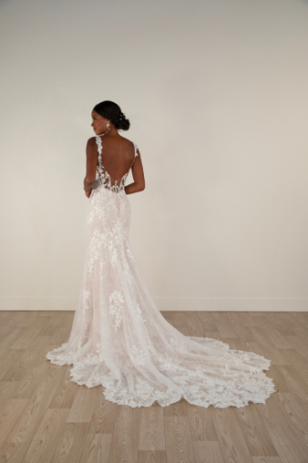 Stella York Style #7941 #11 (IVBC-PL) IVORY LACE OVER BISCOTTI GOWN W PORCELAIN TULLE ILLUSION thumbnail