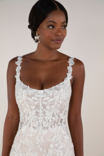 Stella York Style #7941 #12 (IVBC-PL) IVORY LACE OVER BISCOTTI GOWN W PORCELAIN TULLE ILLUSION thumbnail
