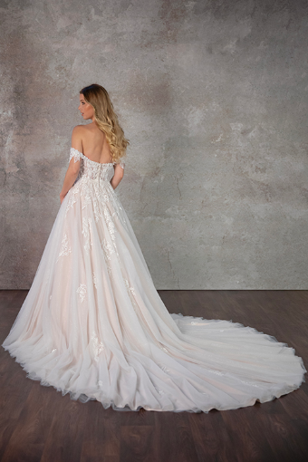 Essense of Australia Style #D4047 #8 (IV-BC) Ivory Lace and Tulle over Biscotti Gown thumbnail