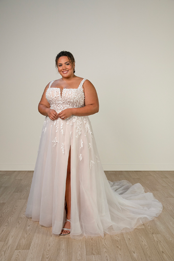 Stella York Style #7965 #11 (IVIV-PL) IVR LACE TULLE & REGAL ORGANZA OV IVR GOWN W PLN TULLE PLNG thumbnail