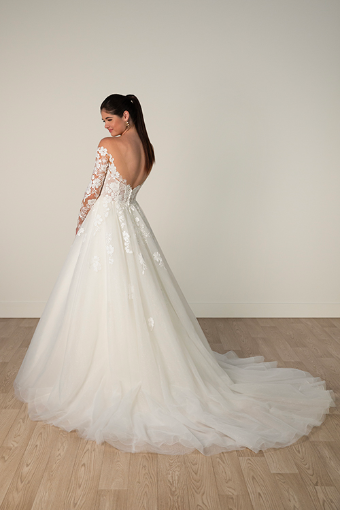 Stella York Style #8012 #9 (IVBC-PL) IVR LACE TULLE & REGAL ORGANZA OV BSC GOWN W PLN TULLE ILLUS thumbnail