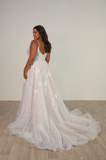 Stella York Style #8041 #12 (IV-IV) IVORY LACE TULLE AND ROYAL ORGANZA OVER IVORY GOWN thumbnail