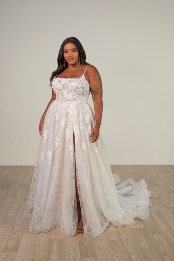 Stella York Style #8041 #11 (IV-IV) IVORY LACE TULLE AND ROYAL ORGANZA OVER IVORY GOWN thumbnail