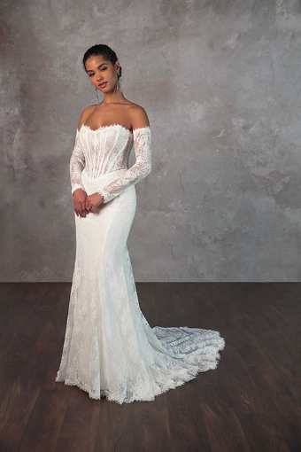 Essense of Australia Style #D4287 #7 (IV-IVR) Ivory Lace and Tulle over Ivory Gown thumbnail