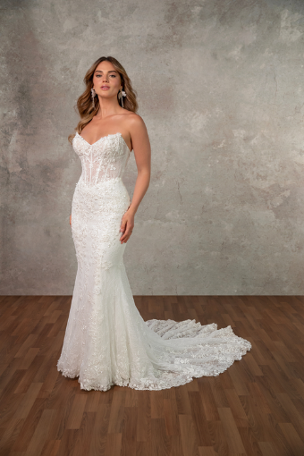 Essense of Australia Style #D4368 #6 (IV-IVR) Ivory Lace and Tulle over Ivory Gown thumbnail