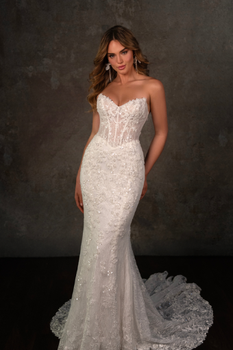 Essense of Australia Style #D4368 #8 (IV-IVR) Ivory Lace and Tulle over Ivory Gown thumbnail