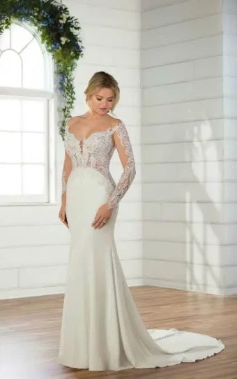 Essense of Australia Style #D2488 #7 Ivory/Silver/Ivory thumbnail