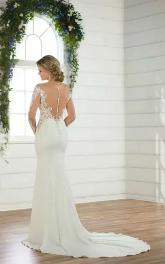 Essense of Australia Style #D2488 #9 Ivory/Silver/Ivory thumbnail