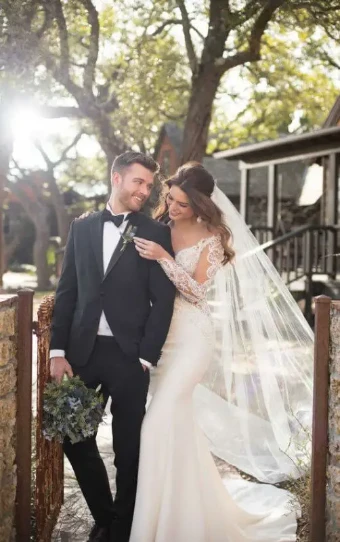 Essense of Australia Style #D2488 #5 Ivory/Silver/Ivory thumbnail