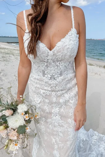 Stella York Style #7370 #8 Ivory/Honey thumbnail